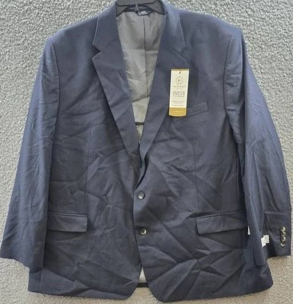 Haggar JMH Big & Tall Classic Fit Suit Separates Jacket Men's 56 Long Dark Navy